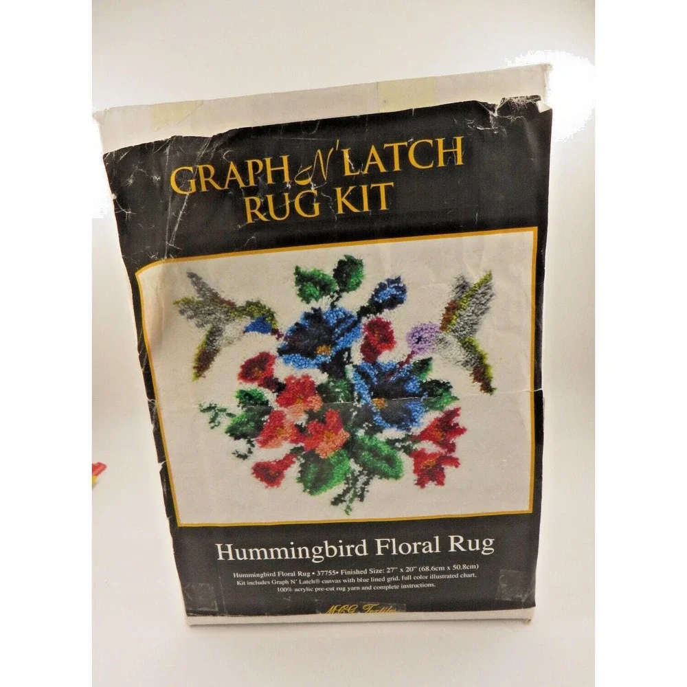Graph N' Latch Rug Kit Hummingbird Floral Rug 27